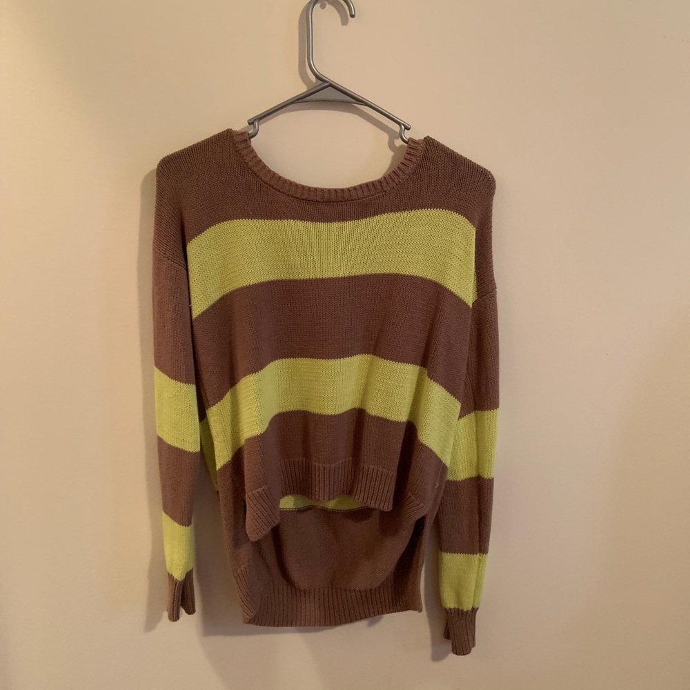 High-Low Tie Back Sweater